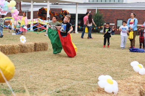 Children playing games at Harvest Weekend